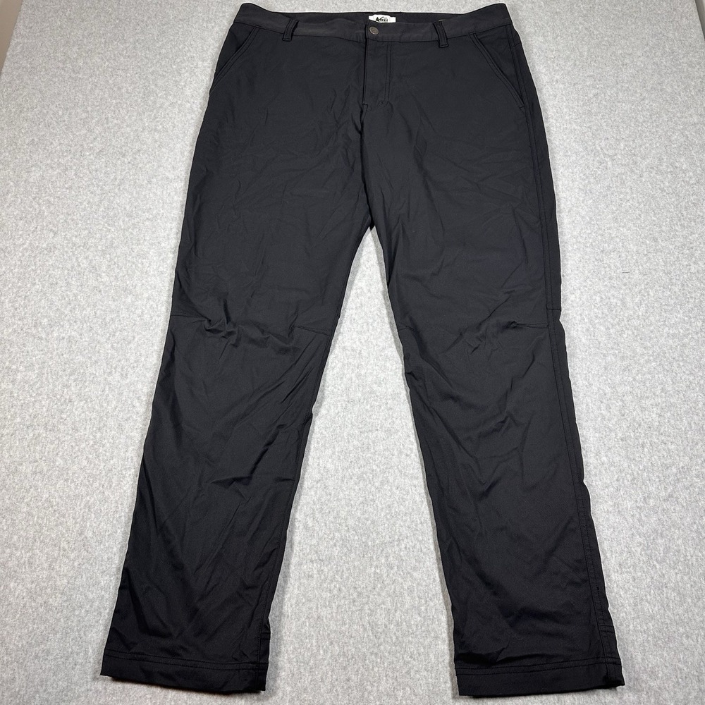 REI Co-op Men's Relaxed Fit Hiking Pants Gray Sz 38x32 Stretch Performance Nylon